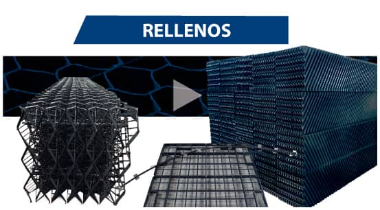 rellenos torres de enfriamiento